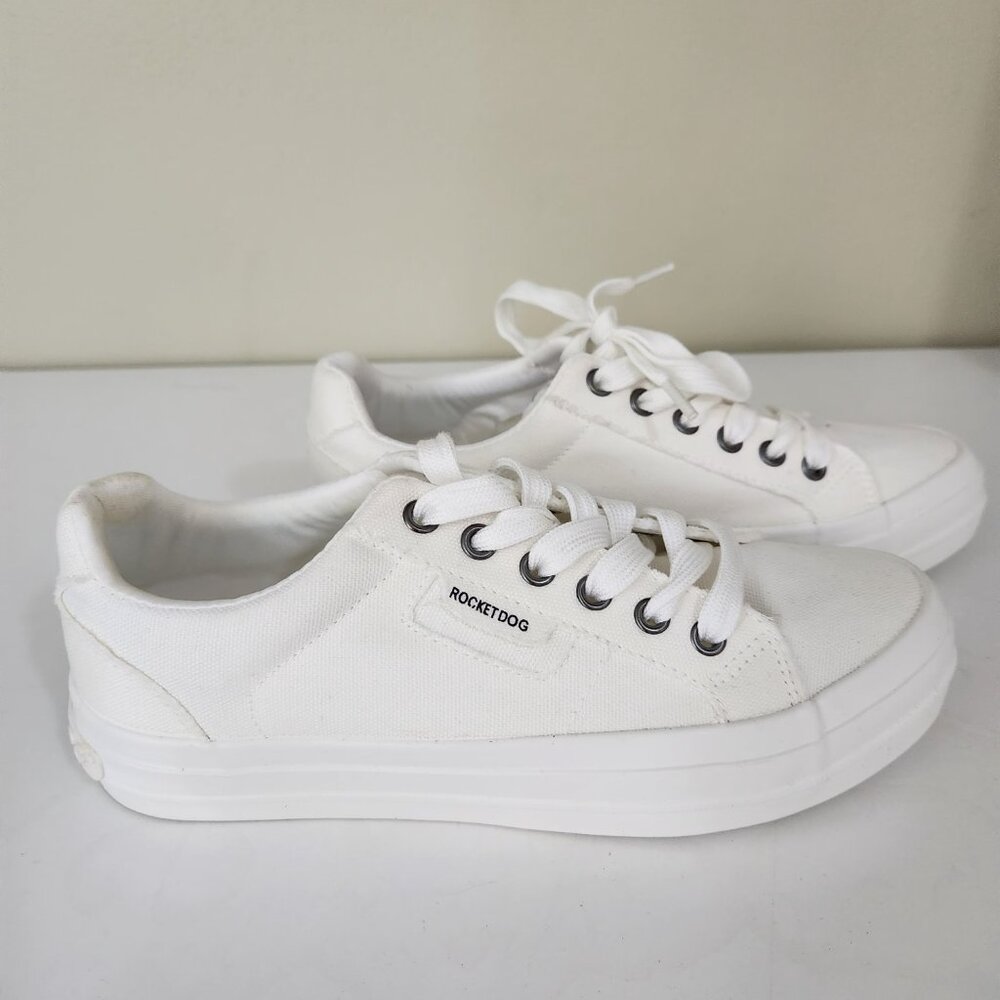 NEW White Rocket Dog Canvas Fashion Sneakers Size 7